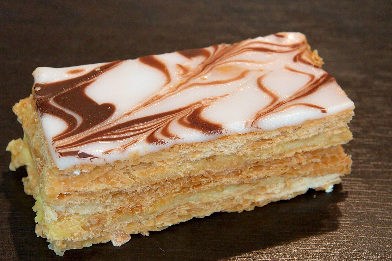Napoleón, mil hojas ruso con crema